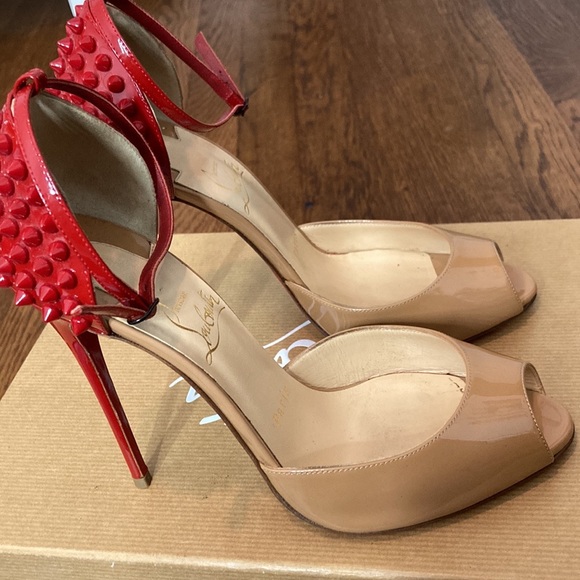 Christian Louboutin Pina spike nude heels - Picture 2 of 13
